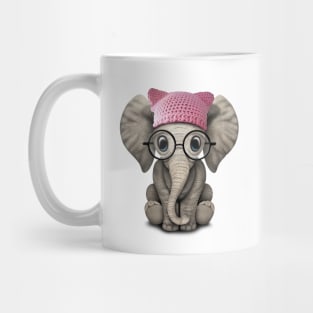 Cute Baby Elephant Wearing Pussy Hat Mug